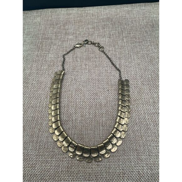 Vintage J. Crew Reversible Necklace Dark Gold Tone - Picture 7 of 8